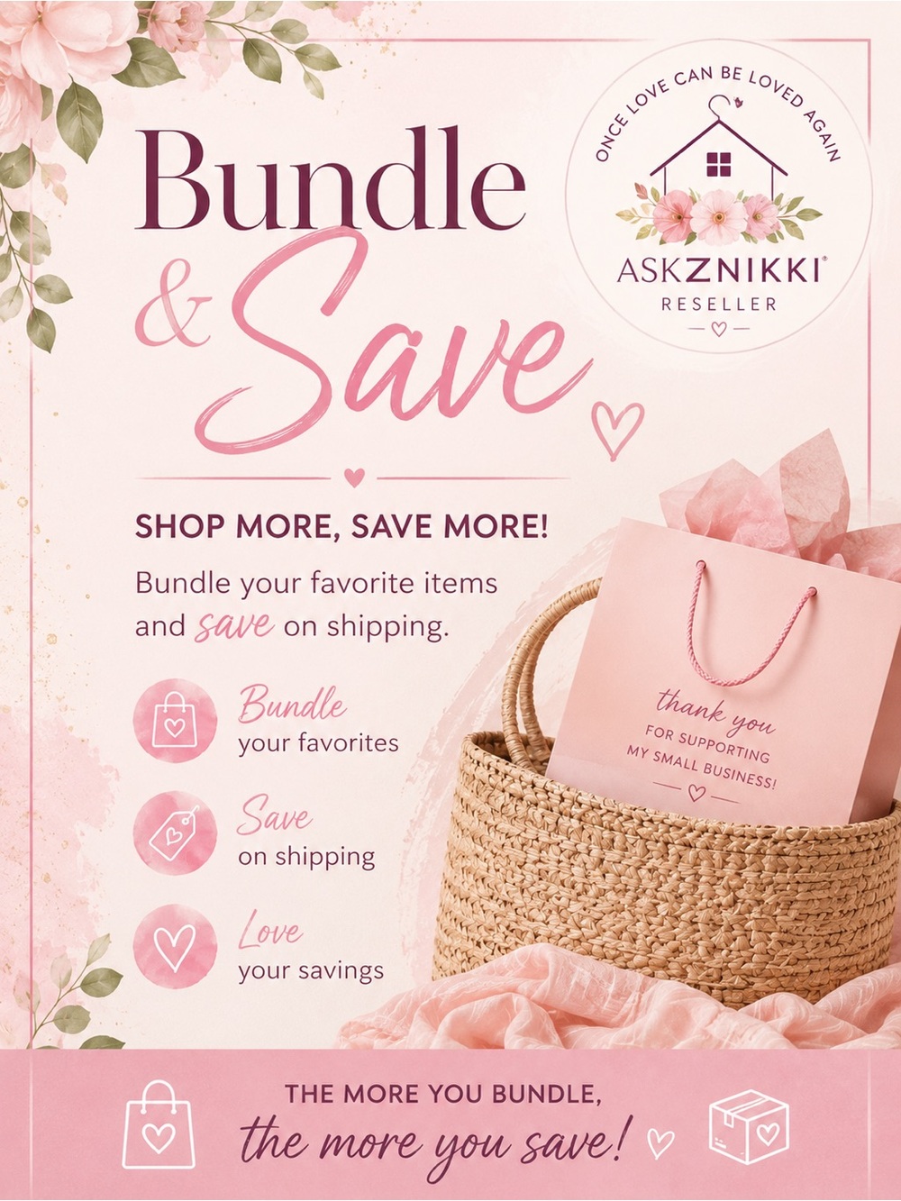 Bundle & Save Pink Promotional Graphic